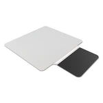 Sit or Stand Mat for Carpet or Hard Floors, 36 x 53 with Lip, Clear/Black