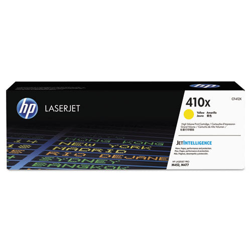 HP 410X, (CF412X) High-Yield Yellow Original LaserJet Toner Cartridge