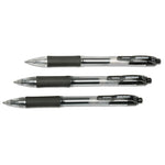 7520016471706 SKILCRAFT Gel Pen, Retractable, Fine 0.5 mm, Black Ink, Clear/Black Barrel, Dozen