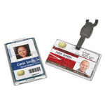 8455016452732 SKILCRAFT Dual-Sided Name Badge Holder, Clear, 250/Box