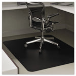 EconoMat All Day Use Chair Mat for Hard Floors, Flat Packed, 45 x 53, Black