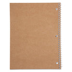 Spiral Notebook, 3-Hole Punched, 1-Subject, Medium/College Rule, Randomly Assorted Cover Color, (70) 10.5 x 7.5 Sheets