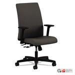 Ignition Series Fabric Low-Back Task Chair, Supports Up to 300 lb, 17" to 21.5" Seat Height, Iron Ore Seat/Back, Black Base