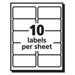 Matte Clear Easy Peel Mailing Labels w/ Sure Feed Technology, Laser Printers, 2 x 4, Clear, 10/Sheet, 50 Sheets/Box