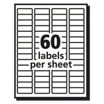 Matte Clear Easy Peel Mailing Labels w/ Sure Feed Technology, Laser Printers, 0.66 x 1.75, Clear, 60/Sheet, 10 Sheets/Pack