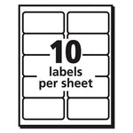 Shipping Labels w/ TrueBlock Technology, Inkjet Printers, 2 x 4, White, 10/Sheet, 50 Sheets/Box