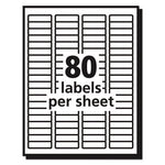 Matte Clear Easy Peel Mailing Labels w/ Sure Feed Technology, Laser Printers, 0.5 x 1.75, Clear, 80/Sheet, 10 Sheets/Pack