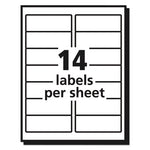 Matte Clear Easy Peel Mailing Labels w/ Sure Feed Technology, Inkjet Printers, 1.33 x 4, Clear, 14/Sheet, 10 Sheets/Pack