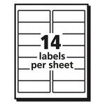 Matte Clear Easy Peel Mailing Labels w/ Sure Feed Technology, Inkjet Printers, 1.33 x 4, Clear, 14/Sheet, 25 Sheets/Pack