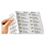 Matte Clear Easy Peel Mailing Labels w/ Sure Feed Technology, Inkjet Printers, 1 x 2.63, Clear, 30/Sheet, 25 Sheets/Pack