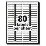 Matte Clear Easy Peel Mailing Labels w/ Sure Feed Technology, Laser Printers, 0.5 x 1.75, Clear, 80/Sheet, 25 Sheets/Box