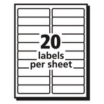 Matte Clear Easy Peel Mailing Labels w/ Sure Feed Technology, Laser Printers, 1 x 4, Clear, 20/Sheet, 10 Sheets/Pack