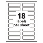 Removable File Folder Labels with Sure Feed Technology, 0.94 x 3.44, White, 18/Sheet, 25 Sheets/Pack