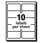 Matte Clear Easy Peel Mailing Labels w/ Sure Feed Technology, Inkjet Printers, 2 x 4, Clear, 10/Sheet, 25 Sheets/Pack