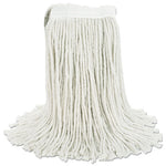 Cut-End Wet Mop Head, Cotton, No. 24, White