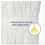 Cut-End Wet Mop Head, Rayon, No. 20, White