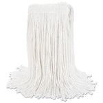 Cut-End Wet Mop Head, Rayon, No. 20, White