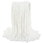 Cut-End Wet Mop Head, Rayon, No. 24, White