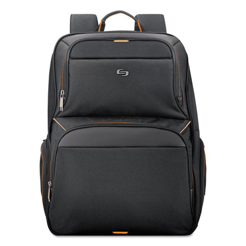 Urban Backpack, Fits Devices Up to 17.3", Polyester, 12.5 x 8.5 x 18.5, Black