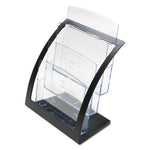 3-Tier Literature Holder, Leaflet Size, 11.25w x 6.94d x 13.31h, Black, Ships in 4-6 Business Days