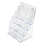 4-Compartment DocuHolder, Magazine Size, 9.38w x 7d x 13.63h, Clear, Ships in 4-6 Business Days