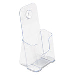 DocuHolder for Countertop/Wall-Mount, Leaflet Size, 4.25w x 3.25d x 7.75h, Clear