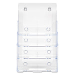 4-Compartment DocuHolder, Magazine Size, 9.38w x 7d x 13.63h, Clear, Ships in 4-6 Business Days