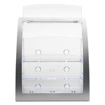 3-Tier Literature Holder, Leaflet Size, 11.25w x 6.94d x 13.31h, Silver