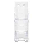 4-Compartment DocuHolder, Leaflet Size, 4.88w x 6.13d x 10h, Clear