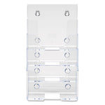 4-Compartment DocuHolder, Booklet Size, 6.88w x 6.25d x 10h, Clear