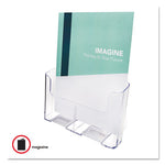 DocuHolder for Countertop/Wall-Mount, Magazine, 9.25w x 3.75d x 10.75h, Clear