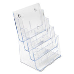 4-Compartment DocuHolder, Magazine Size, 9.38w x 7d x 13.63h, Clear, Ships in 4-6 Business Days