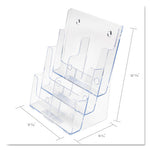 6-Compartment DocuHolder, Leaflet Size, 9.63w x 6.25d x 12.63h, Clear, Ships in 4-6 Business Days