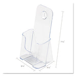 DocuHolder for Countertop/Wall-Mount, Leaflet Size, 4.25w x 3.25d x 7.75h, Clear