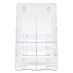 6-Compartment DocuHolder, Leaflet Size, 9.63w x 6.25d x 12.63h, Clear