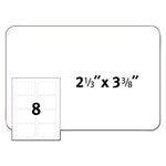 Flexible Adhesive Name Badge Labels, 3.38 x 2.33, White, 160/Pack