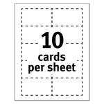 Clean Edge Business Card Value Pack, Laser, 2 x 3.5, White, 2,000 Cards, 10 Cards/Sheet, 200 Sheets/Box