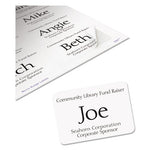 Flexible Adhesive Name Badge Labels, 3.38 x 2.33, White, 400/Box