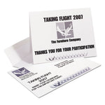 Note Cards with Matching Envelopes, Laser, 80 lb, 4.25 x 5.5, Uncoated White, 60 Cards, 2 Cards/Sheet, 30 Sheets/Pack