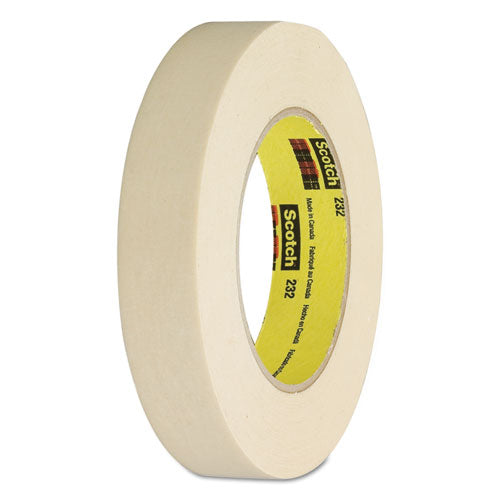 High-Performance Masking Tape 232, 3" Core, 12 mm x 55 m, Tan