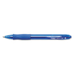 GLIDE Bold Ballpoint Pen, Retractable, Bold 1.6 mm, Blue Ink, Translucent Blue Barrel, Dozen