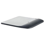 Mouse Pad with Precise Mousing Surface and Gel Wrist Rest, 8.5 x 9, Gray/Black