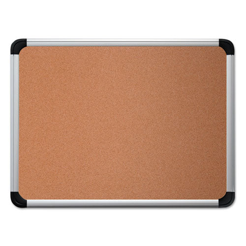 Cork Board with Aluminum Frame, 36 x 24, Tan Surface