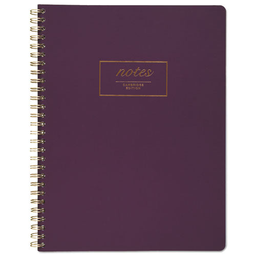 Jewel Tone Notebook, Gold Twin-Wire, 1-Subject, Wide/Legal Rule, Purple Cover, (80) 9.5 x 7.25 Sheets