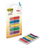 Arrow 0.5" Page Flags, Blue/Green/Purple/Red/Yellow, 20/Color, 100/Pack