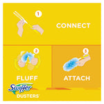 Dusters Starter Kit, Dust Lock Fiber, 6" Handle, Blue/Yellow, 6/Carton