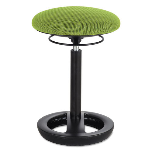 Twixt Desk Height Ergonomic Stool, Supports Up to 250 lb, 22.5" Seat Height, Green Seat, Black Base