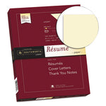 100% Cotton Resume Paper, 24 lb Bond Weight, 8.5 x 11, Ivory, 100/Pack