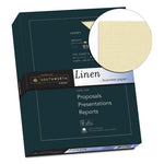 25% Cotton Linen Business Paper, 32 lb Bond Weight, 8.5 x 11, Ivory, 250/Pack