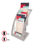 3-Tier Literature Holder, Leaflet Size, 6.75w x 6.94d x 13.31h, Silver